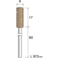 ミニター ロングシャフトゴム砥石 #320 φ6 DB3822 1袋(10本)（直送品）