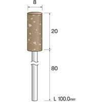 ミニター ロングシャフトゴム砥石 #320 φ8 DB3823 1袋(10本)（直送品）