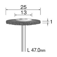 ミニター 毛ブラシ ホイール 豚毛 ハード φ25 FC1006 1袋(10個)（直送品）