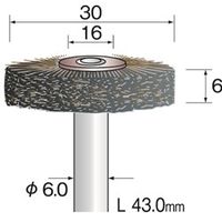 ミニター 金属ブラシ ホイール ステンレス φ30 FC4271 1本（直送品）