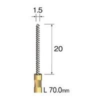 ミニター スパイラルホールブラシ 馬毛 φ1.5 FD2002 1本(1個)（直送品）