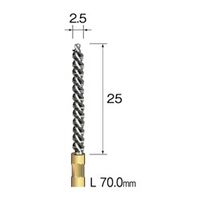 ミニター スパイラルホールブラシ ナイロン φ2.5 FD2104 1本(1個)（直送品）