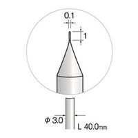 ミニター 精密電着ダイヤモンドバー 超硬軸 #1000 φ0.1 JA1001 1本（直送品）