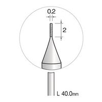 ミニター 精密電着ダイヤモンドバー 超硬軸 #1000 φ0.2 JA1003 1本（直送品）