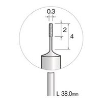 ミニター 精密電着ダイヤモンドバー 超硬軸 #600 φ0.3 JA1004 1本（直送品）