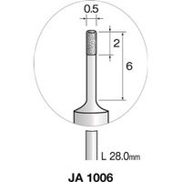 ミニター 精密電着ダイヤモンドバー 超硬軸 #325 φ0.5 JA1006 1本（直送品）