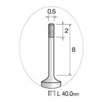 ミニター 精密電着ダイヤモンドバー 超硬軸 #325 φ0.5 JA1007 1本（直送品）