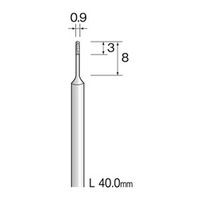 ミニター 精密電着ダイヤモンドバー 超硬軸 #230 φ0.9 JA1011 1本（直送品）