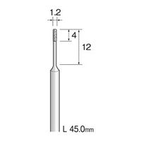 ミニター 精密電着ダイヤモンドバー 超硬軸 #140 φ1.2 JA1015 1本（直送品）