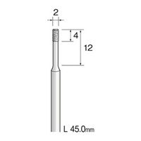 ミニター 精密電着ダイヤモンドバー 超硬軸 #100 φ2 JA1022 1本（直送品）