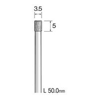 ミニター 精密電着ダイヤモンドバー 超硬軸 #100 φ3.5 JA1026 1本（直送品）