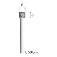 ミニター 精密電着ダイヤモンドバー 超硬軸 #100 φ5 JA1028 1本（直送品）