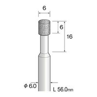 ミニター ハイセラミックダイヤモンドバー #100 φ6 JA1361 1本（直送品）