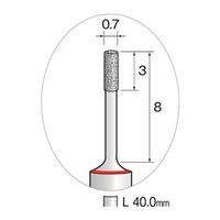 ミニター 精密電着CBNバー 超硬軸 #270 φ0.7 JA2009 1本（直送品）