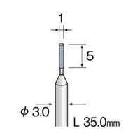 ミニター 精密砥石 SA砥粒 #320 φ1 JA3011 1袋(10本)（直送品）