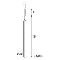 ミニター 精密砥石 WA砥粒 #320 φ1.7 JA3105 1袋(5本)（直送品）