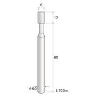 ミニター　精密砥石　ＷＡ砥粒　＃100　φ6　　JA3121　1袋（5本入）　　（直送品）