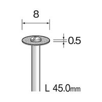 ミニター メタルボンドダイヤモンドカッティングディスク 全層 φ8 MC1301 1本(1個)（直送品）