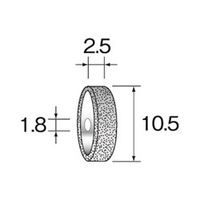 ミニター　電着ダイヤモンドホイール　＃120　φ10．5　　NA1011　1本　　（直送品）