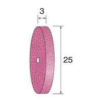 ミニター 研磨ゴム砥石ホイール WA ハード #220 φ25×3 NA2741 1パック(10個)（直送品）