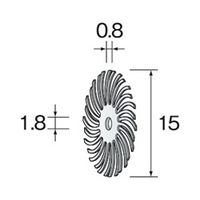 ミニター　ラバーブラシ　＃120　φ15　　NA3501　1パック（20個入）　　（直送品）