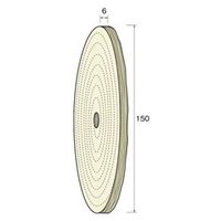 ミニター 綿バフホイール 中仕上げ用 φ150 NA6535 1パック(2個)（直送品）