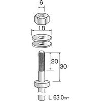 ミニター マンドレール φ6.0穴用 PA1502 1袋(3個)（直送品）