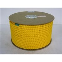 ユタカメイク PEカラーロープドラム巻 12mm×100m イエロー RE-60 1セット(4巻)（直送品）