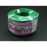 ユタカメイク PEカラーロープ万能パック 6mm×20m グリーン PE620-3 1セット(54巻)（直送品）