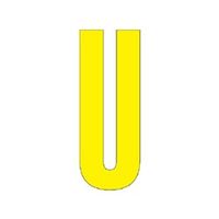ユニット アルファベットU 120×60 黄 835-085Y 1枚（直送品）