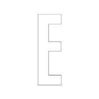 ユニット アルファベットE 300×150 白 835-095W 1枚（直送品）