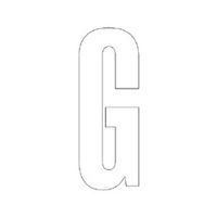 ユニット アルファベットG 300×150 白 835-097W 1枚（直送品）