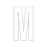 ユニット アルファベットM 300×150 白 835-103W 1枚（直送品）