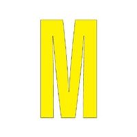 ユニット アルファベットM 300×150 黄 835-103Y 1枚（直送品）