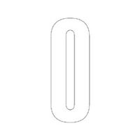 ユニット アルファベットO 300×150 白 835-105W 1枚（直送品）