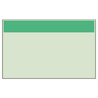 ユニット 配管識別シート(中) 青緑 帯のみ 415-11 1枚（直送品）