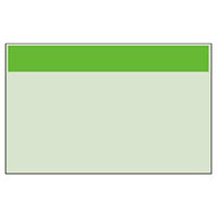 ユニット 配管識別シート(小) 黄緑 帯のみ 416-02 1枚（直送品）