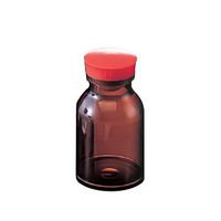 馬野化学容器 散薬瓶 500mL 茶褐色 キャップ赤 1本 0-1930-02 1セット(2本)（直送品）