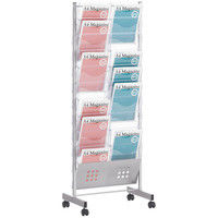 トヨダプロダクツ　樹脂ポケット付パンフレットスタンド　2列　PS-210CN　1台　（わけあり品）