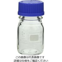 アズワン ねじ口瓶丸型白(デュラン(R)) 青キャップ付 100mL 2-077-02 1セット(5個:1個×5本)（直送品）