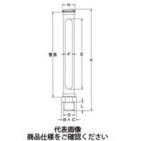 栗田製作所 立型オイルゲージーG1/8x100 TOG1ー100 TOG1-100 1個（直送品）