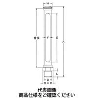 栗田製作所 立型オイルゲージーG1/8x50 TOG1ー50 TOG1-50 1セット(2個)（直送品）