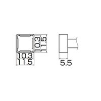 白光 T12ー1202 こて先/PLCC10.3X10.3 T12-1202 1本(1個)（直送品）