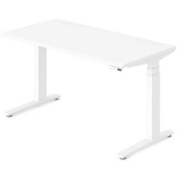 オカムラ スイフト スタンディングデスク 上下昇降式 平机 ホワイト/ホワイト 幅1400×奥行700×高さ650～1250mm 1台（直送品）