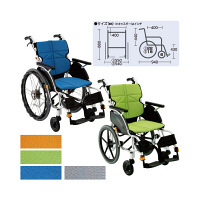 松永製作所 車いすネクストコア（介助・アルミ） NEXT-21 NEXT-21B 1台 24-2541-01-01（直送品）