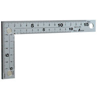 シンワ測定 曲尺厚手広巾 シルバー 15cm 表裏同目 8段目盛 10435 1セット(1本×5)