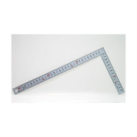 シンワ測定 曲尺厚手広巾 シルバー 30cm 表裏同目 8段目 10451 1セット(1本×5)