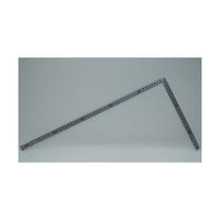 シンワ測定 曲尺同厚 シルバー 50cm 裏面角目 名作 10653 1セット(1本×5)