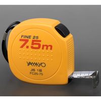 ヤマヨ測定機 コンベックス セーフティタイプ ファイン25 25mm幅×7.5m FC25-75 1セット(1個×8)