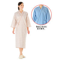 KAZEN 患者衣ガウン （検査着 検診衣） 男女兼用 ブルー LL 289-71（直送品）